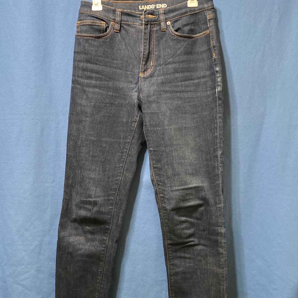 Used Lands’End jeans two front and back pockets size 6 good condition